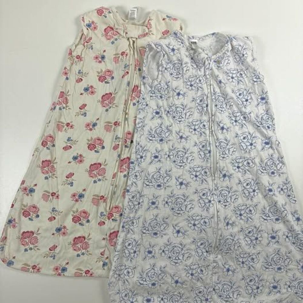 2 Hudson Baby Sleep Sacks Wareable Blankets 6-12M 100% Cotton